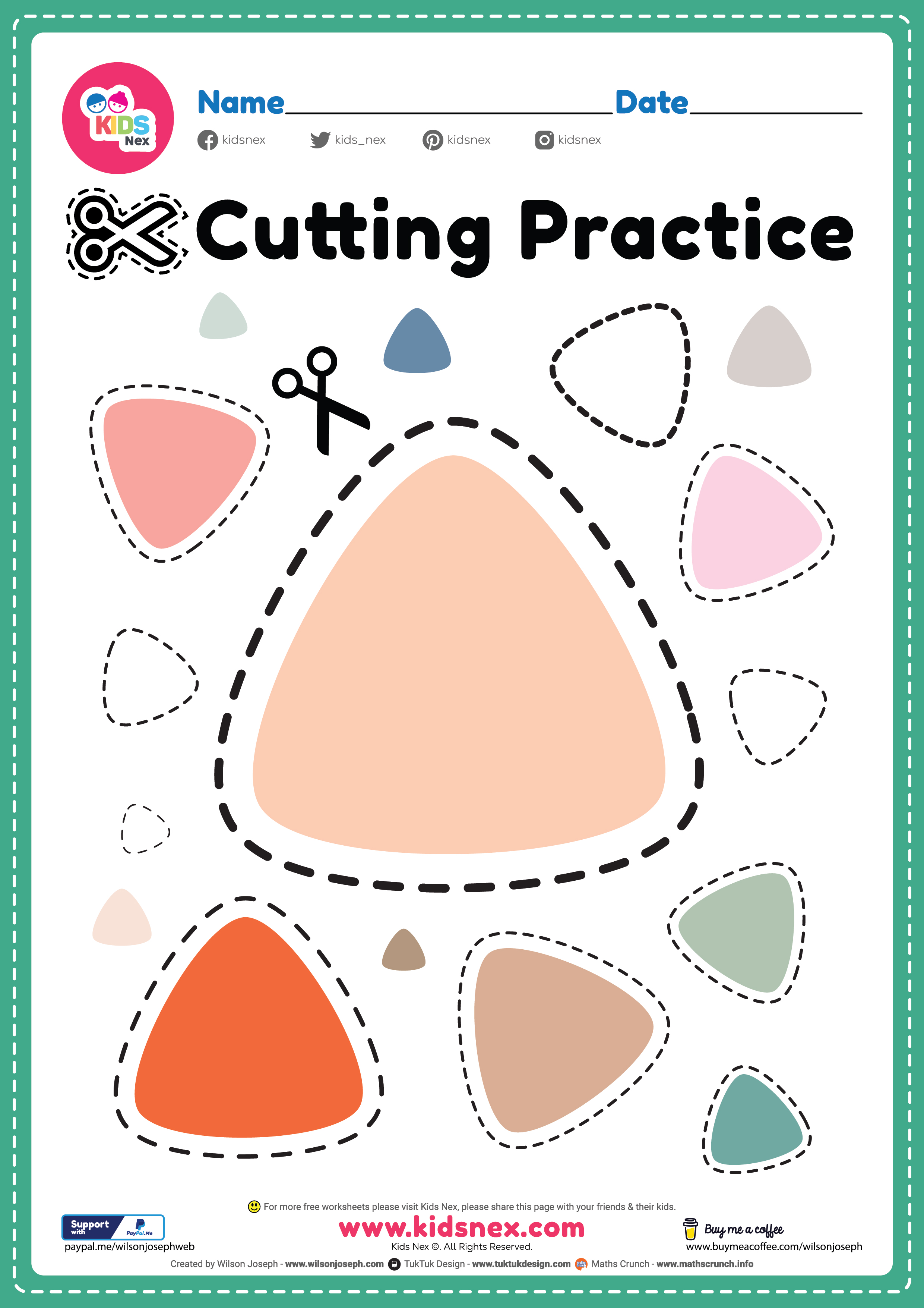 Cutting Activities For Kids Free Printable