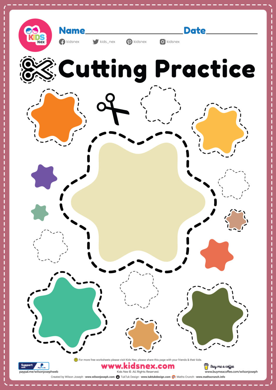 Cutting Worksheets For Preschool Printable Kids Worksheets Free 