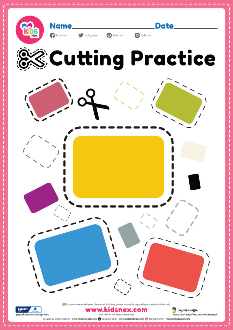 Scissor Cutting Activity - Free Printable PDF for Kids